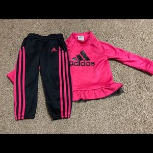 Adidas pink track suit
